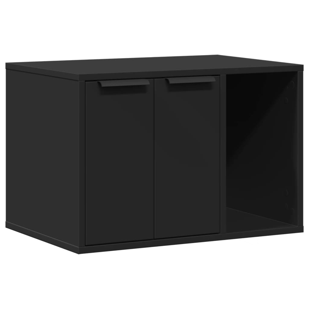 8721158499554_a_en_hd_1 vidaXL Cat Litter Box Enclosure Black 60x40x40 cm Engineered Wood - Image 2