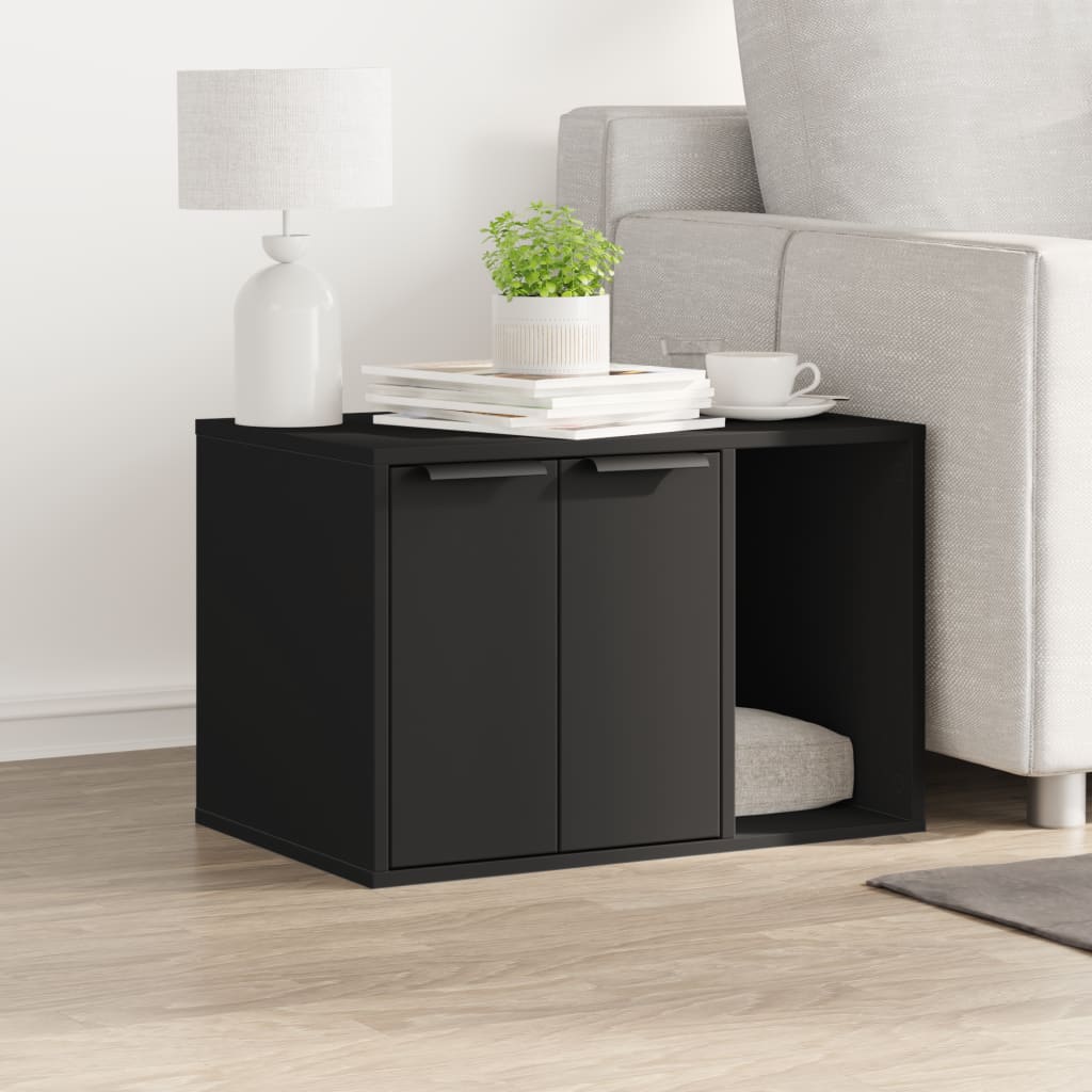 8721158499554_g_en_hd_1 vidaXL Cat Litter Box Enclosure Black 60x40x40 cm Engineered Wood - Image 3