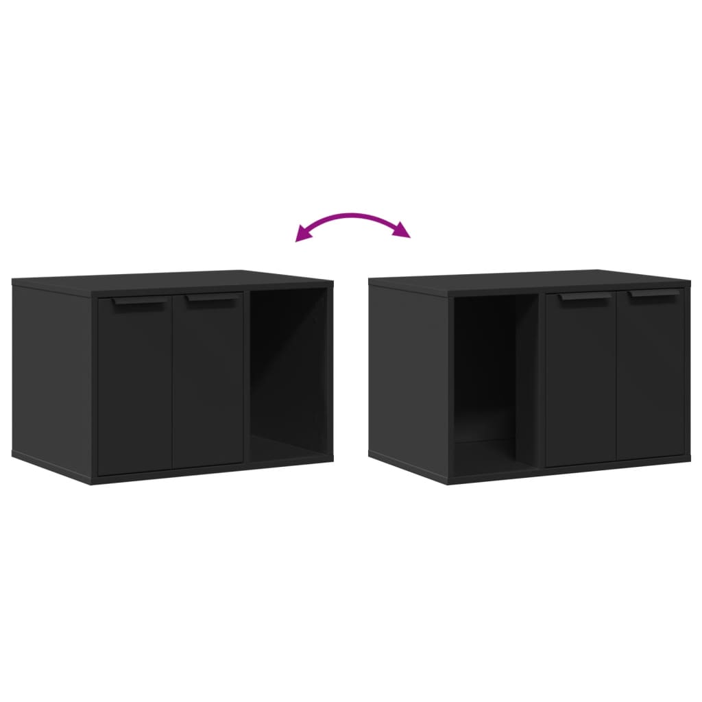 8721158499554_g_en_hd_6 vidaXL Cat Litter Box Enclosure Black 60x40x40 cm Engineered Wood - Image 8