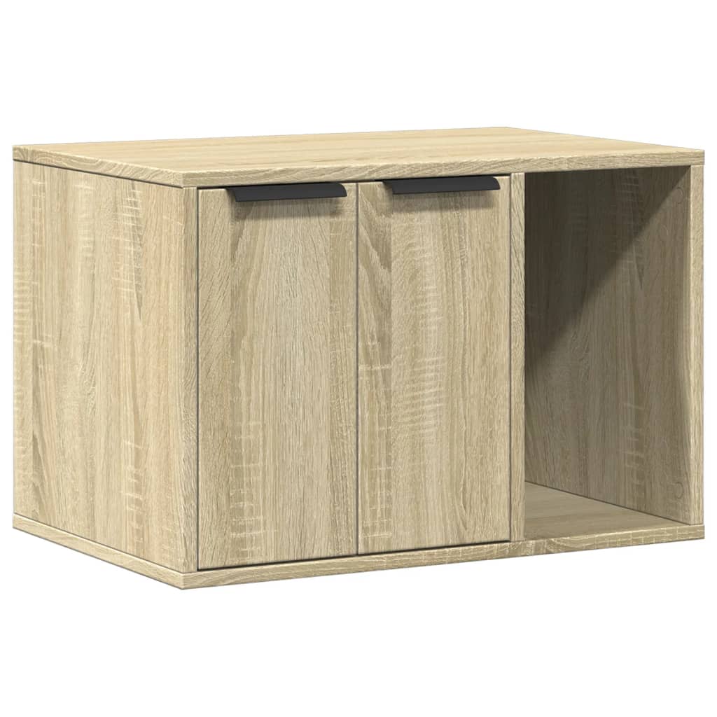 8721158499561_a_en_hd_1 vidaXL Cat Litter Box Enclosure Sonoma Oak 60x40x40 cm Engineered Wood - Image 2