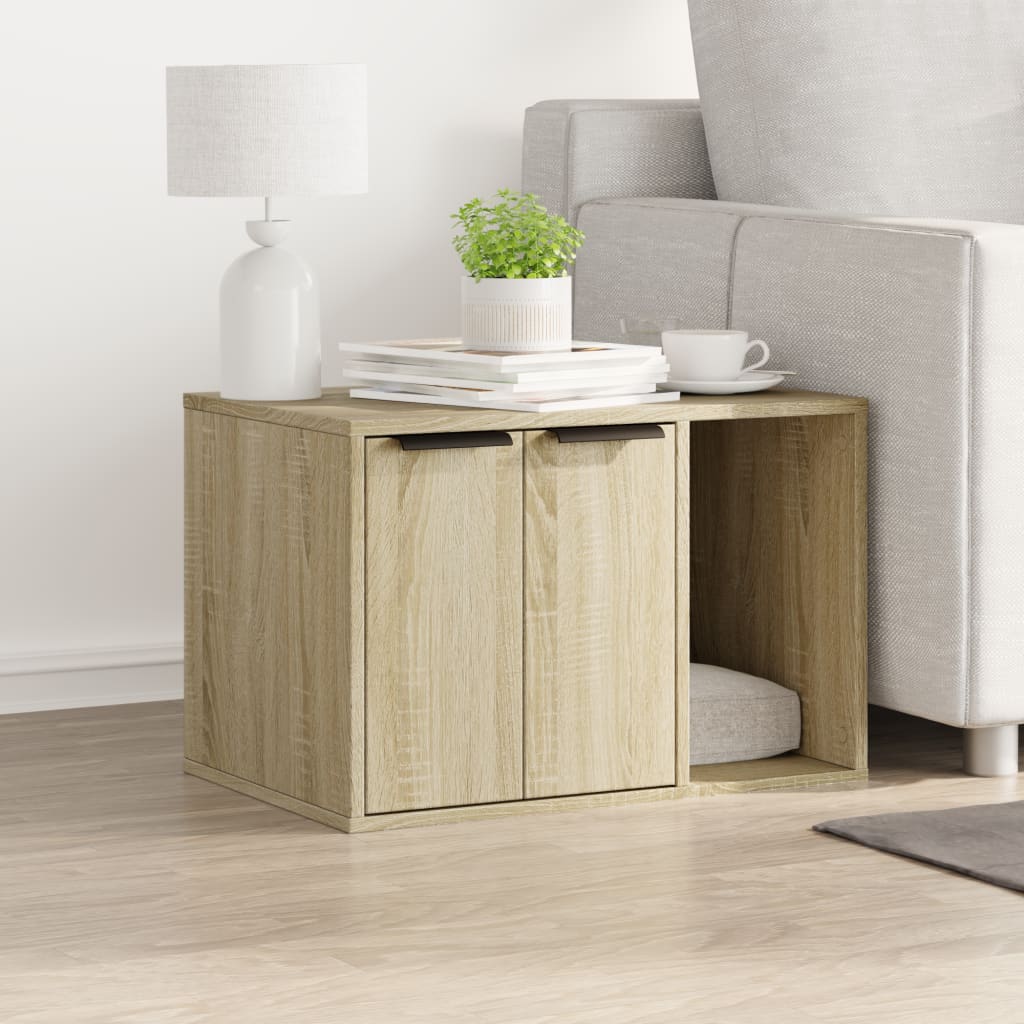 8721158499561_g_en_hd_1 vidaXL Cat Litter Box Enclosure Sonoma Oak 60x40x40 cm Engineered Wood - Image 3