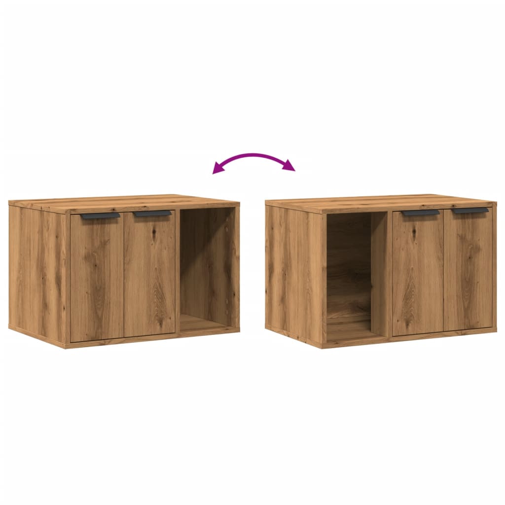 8721158499622_g_en_hd_6 vidaXL Cat Litter Box Enclosure Artisian Oak 60x40x40 cm Engineered Wood - Image 8