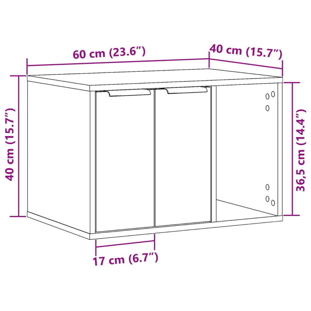 8721158499622_g_en_hd_9 vidaXL Cat Litter Box Enclosure Artisian Oak 60x40x40 cm Engineered Wood - Image 11