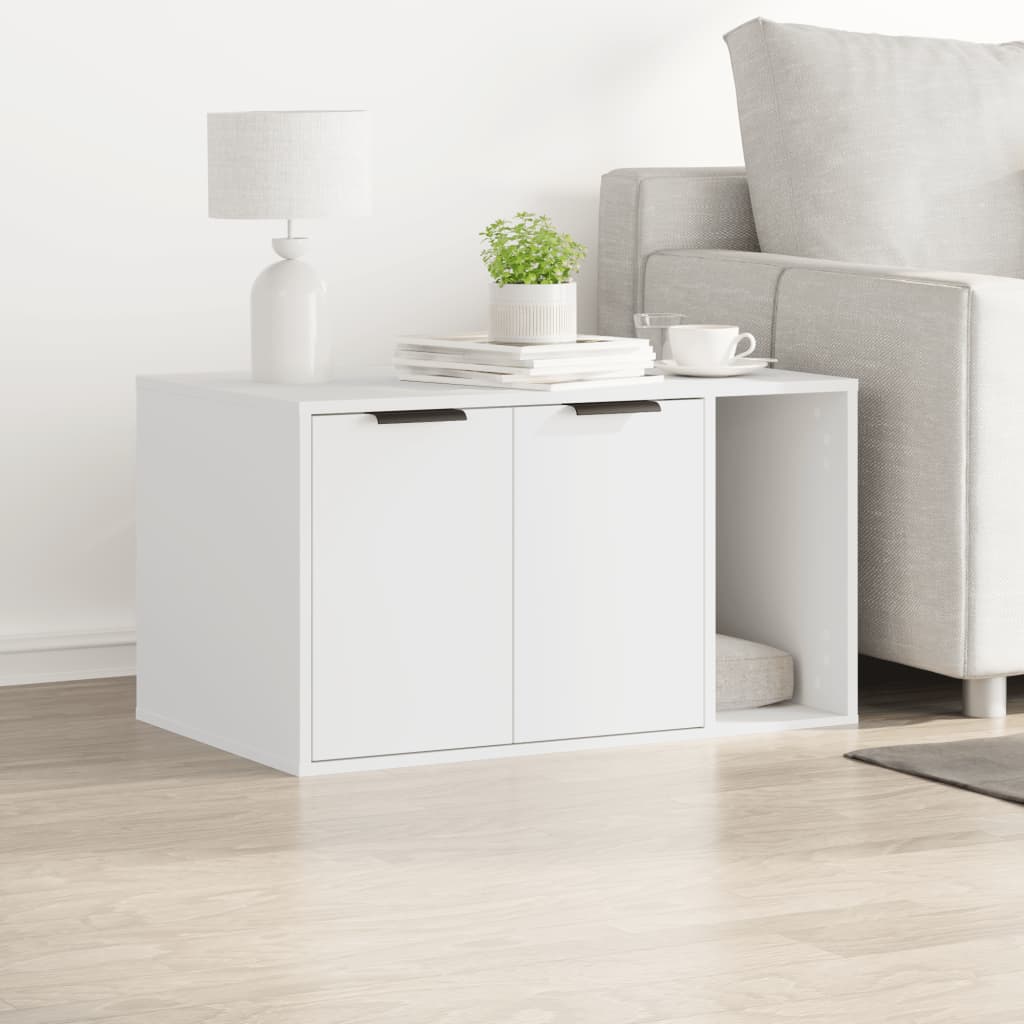 8721158499639_g_en_hd_1 vidaXL Cat Litter Box Enclosure White 80x50x45 cm Engineered Wood - Image 3