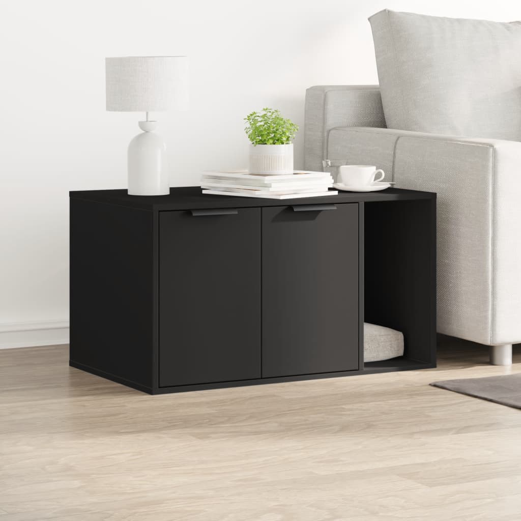 8721158499646_g_en_hd_1 vidaXL Cat Litter Box Enclosure Black 80x50x45 cm Engineered Wood - Image 3