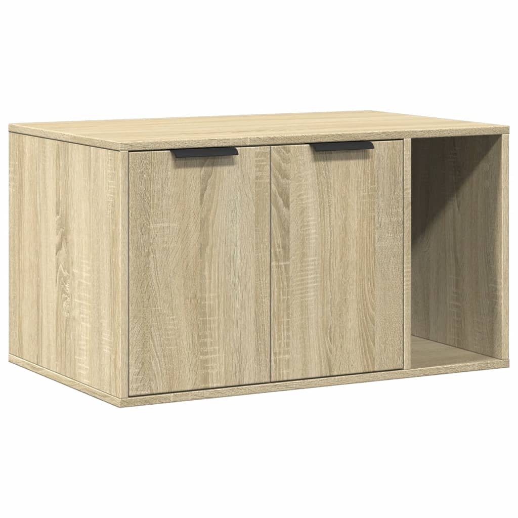 8721158499653_a_en_hd_1 vidaXL Cat Litter Box Enclosure Sonoma Oak 80x50x45 cm Engineered Wood - Image 2