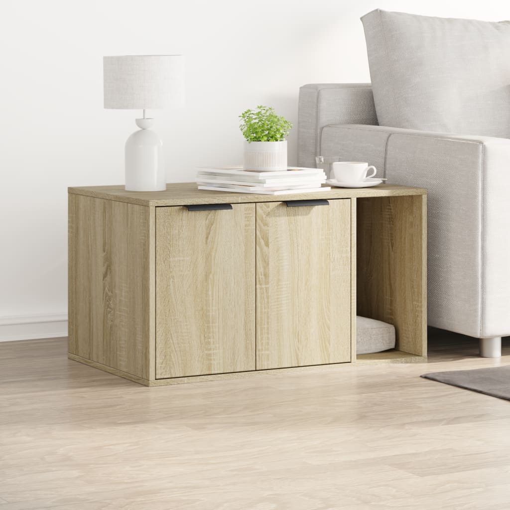 8721158499653_g_en_hd_1 vidaXL Cat Litter Box Enclosure Sonoma Oak 80x50x45 cm Engineered Wood - Image 3
