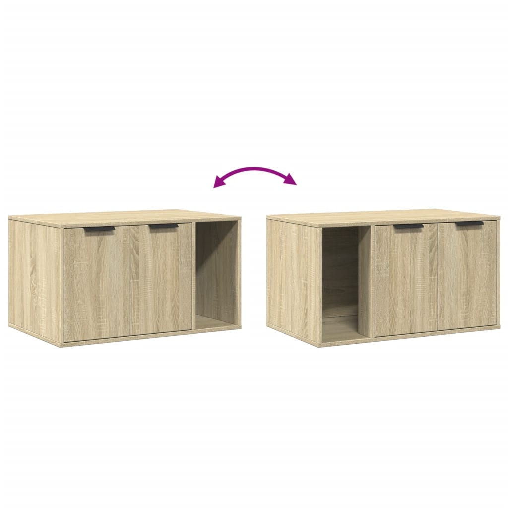 8721158499653_g_en_hd_6 vidaXL Cat Litter Box Enclosure Sonoma Oak 80x50x45 cm Engineered Wood - Image 8