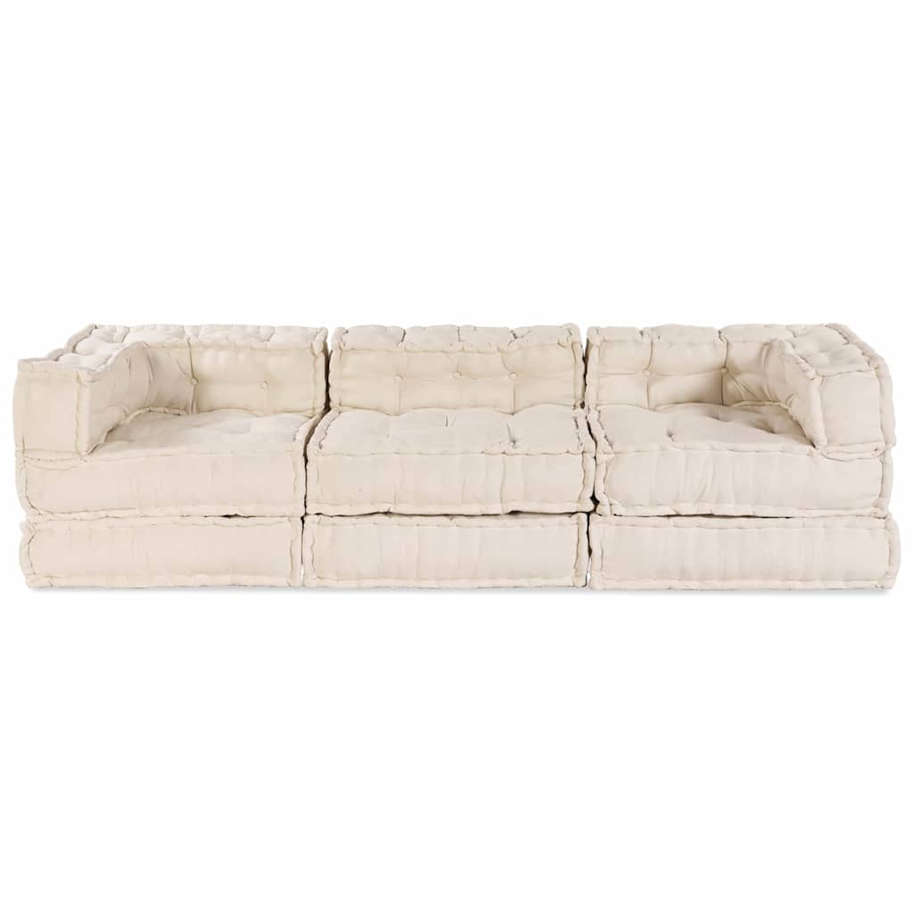 8721158508720_wbg-fr_en_hd_5 vidaXL Cushion 3 pcs Cream 70 x 70 x 54 cm Polyester - Image 6