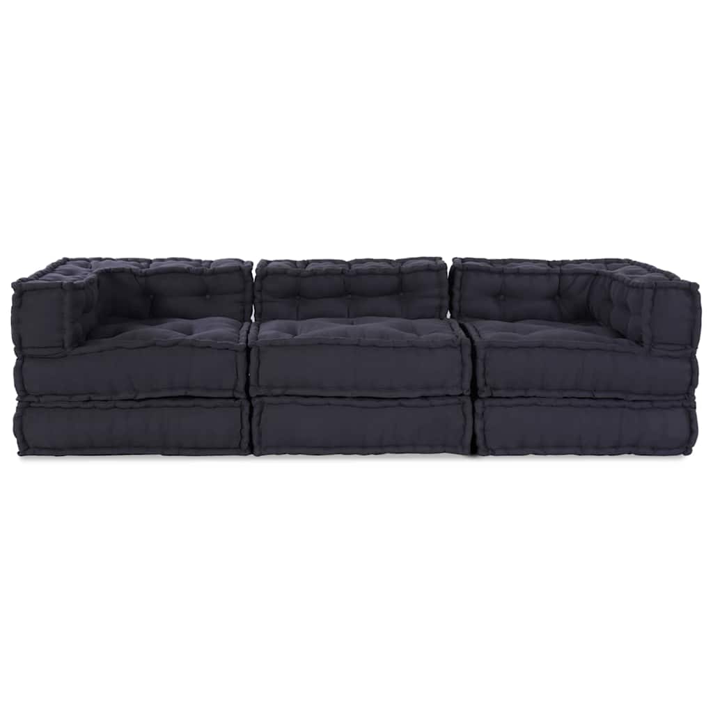 8721158508775_wbg-fr_en_hd_8 vidaXL Cushion 3 pcs Anthracite 70 x 70 x 54 cm Polyester - Image 5