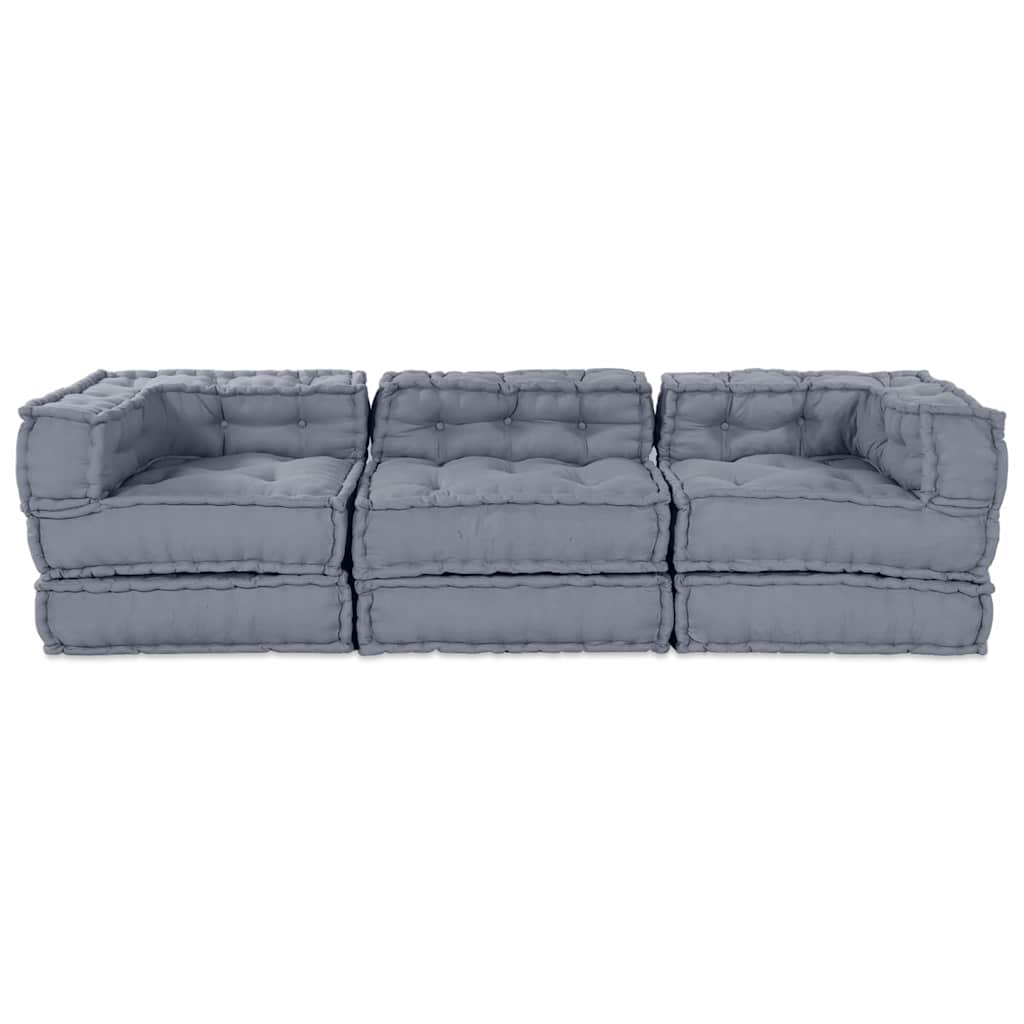8721158509024_wbg-fr_en_hd_8 vidaXL Cushion 3 pcs Grey 70 x 70 x 54 cm Polyester - Image 8