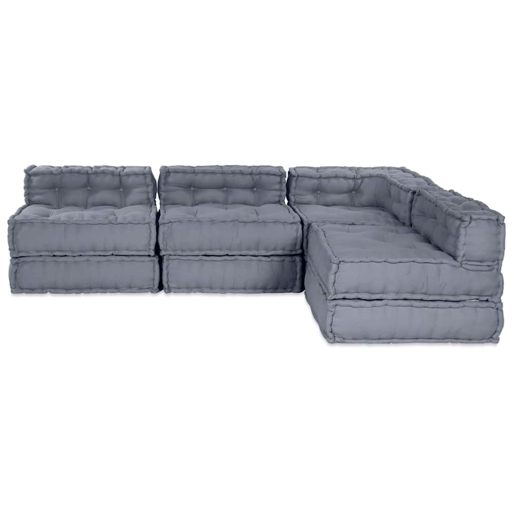 8721158509031_wbg-fr_en_hd_8 vidaXL Cushion 4 pcs Grey 70 x 70 x 54 cm Polyester - Image 8