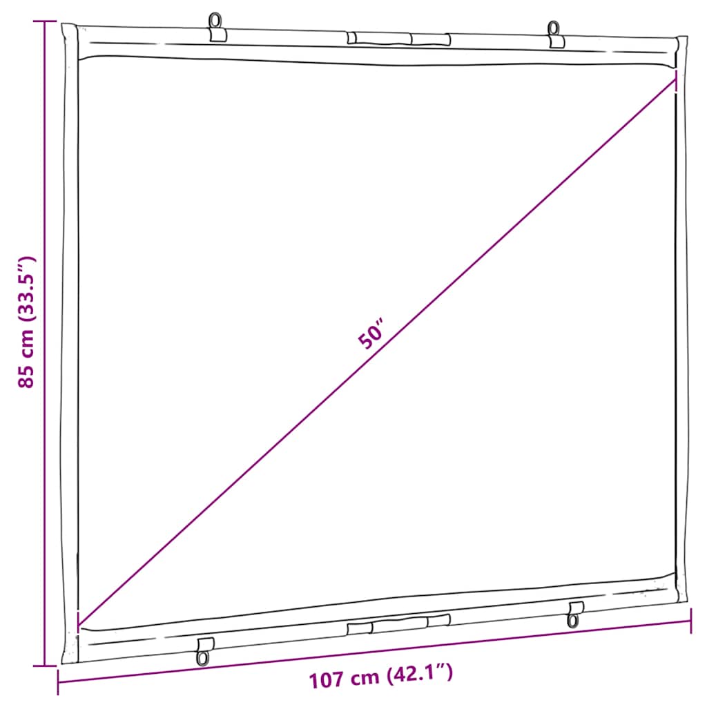 8721158509758_g_en_hd_6 vidaXL Projection Screen Wall-Hanging 50 Inch 4:3 - Image 7