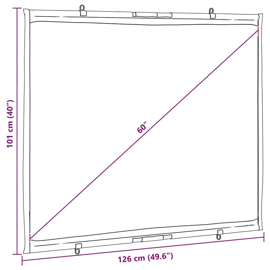 8721158509765_g_en_hd_6 vidaXL Projection Screen Wall-Hanging 60 Inch 4:3 - Image 7