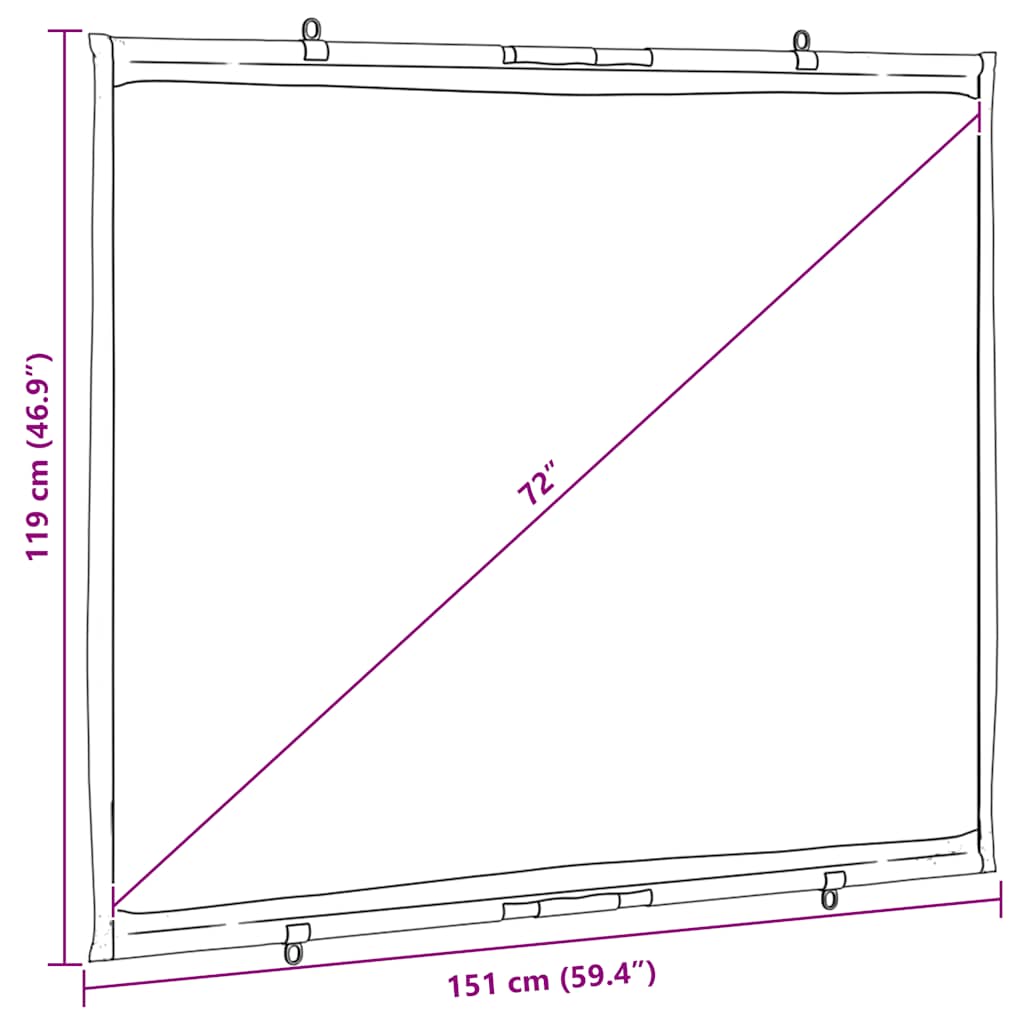 8721158509772_g_en_hd_6 vidaXL Projection Screen Wall-Hanging 72 Inch 4:3 - Image 7
