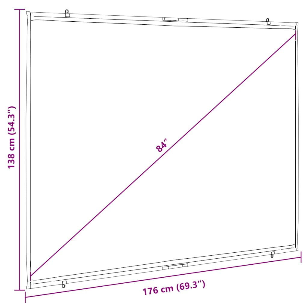 8721158509789_g_en_hd_6 vidaXL Projection Screen Wall-Hanging 84 Inch 4:3 - Image 7