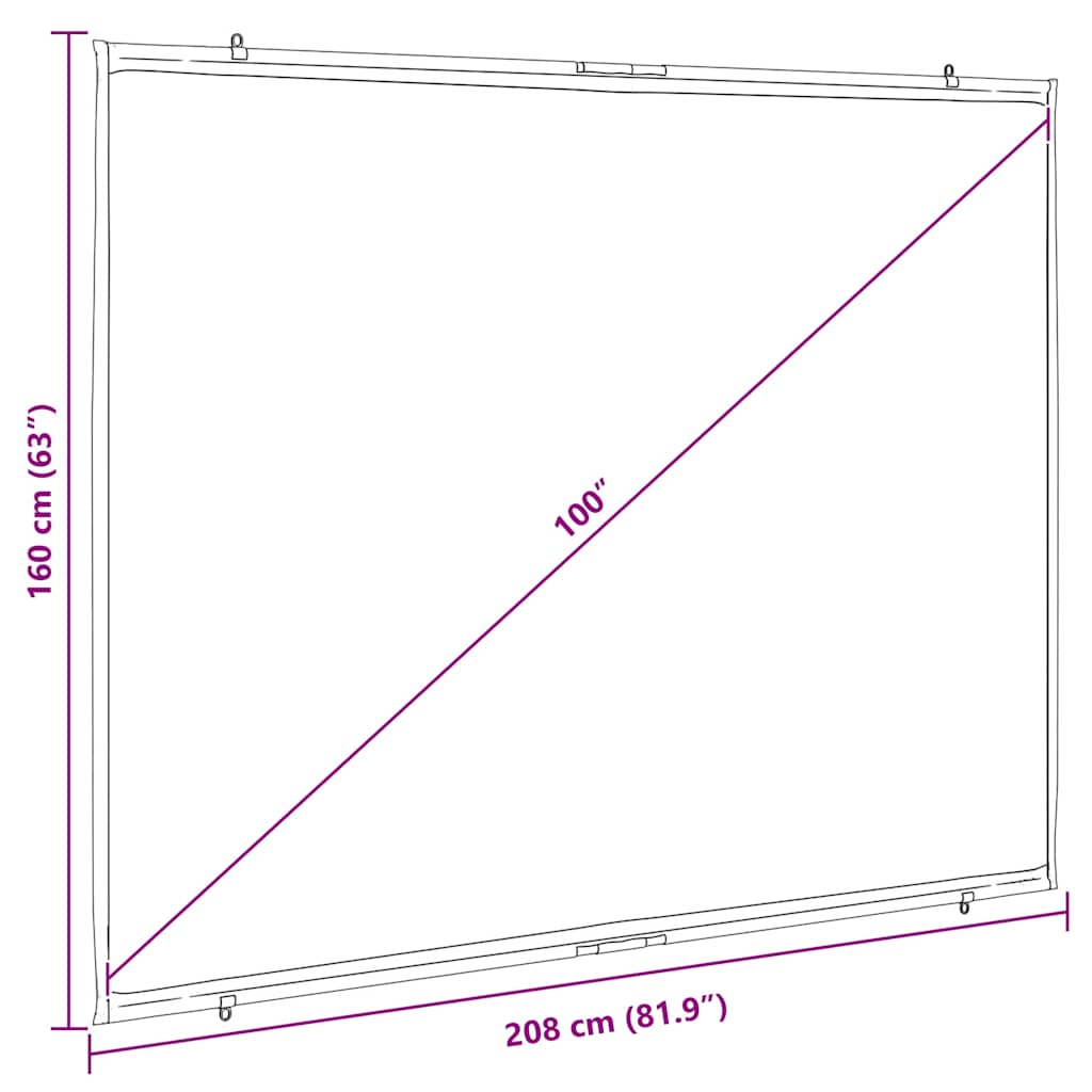 8721158509802_g_en_hd_6 vidaXL Projection Screen Wall-Hanging 100 Inch 4:3 - Image 7