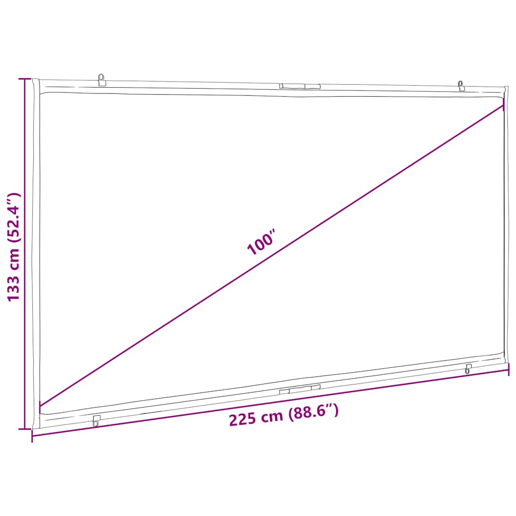 8721158509864_g_en_hd_6 vidaXL Projection Screen Wall-Hanging 100 Inch 16:9 - Image 7