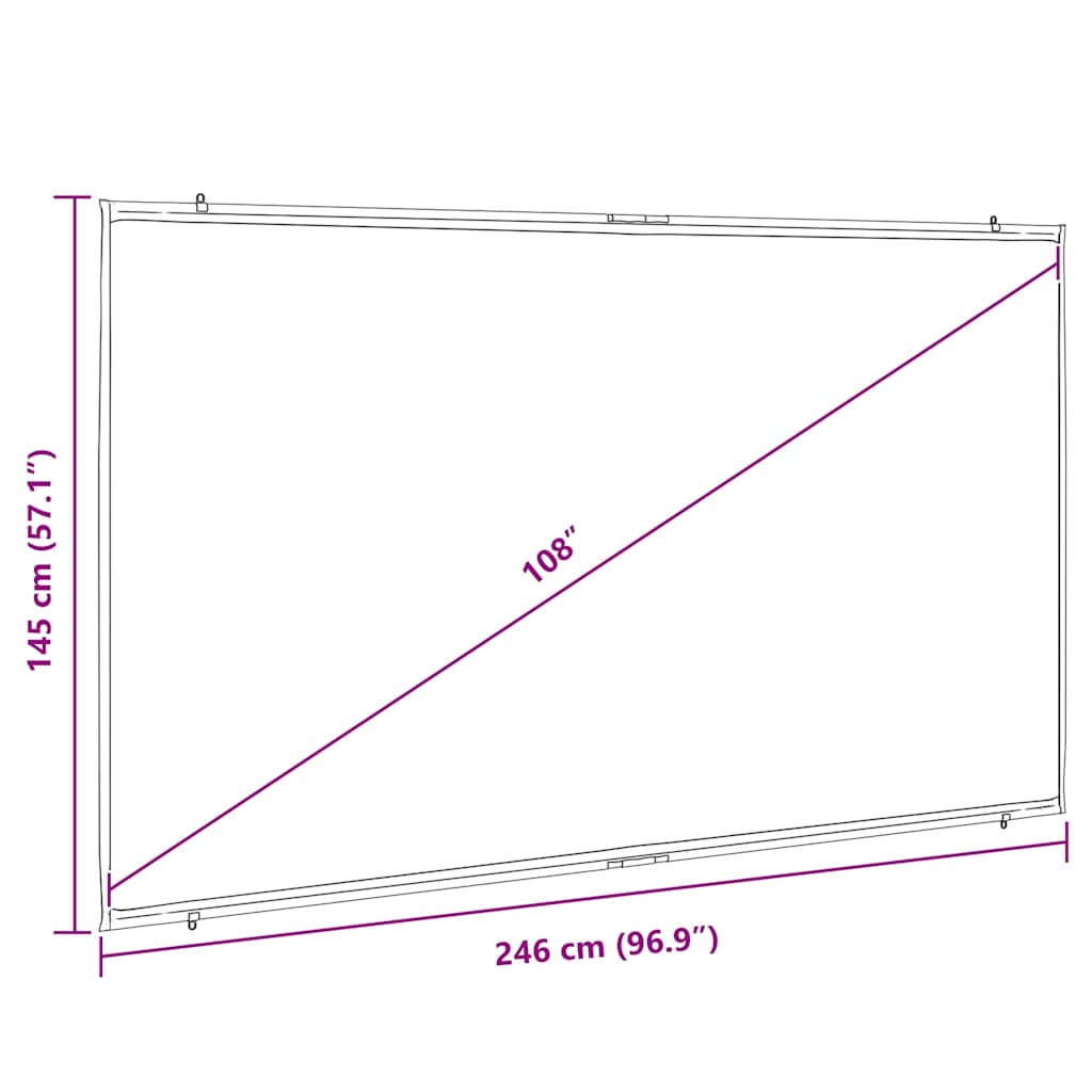 8721158509871_g_en_hd_6 vidaXL Projection Screen Wall-Hanging 108 Inch 16:9 - Image 7