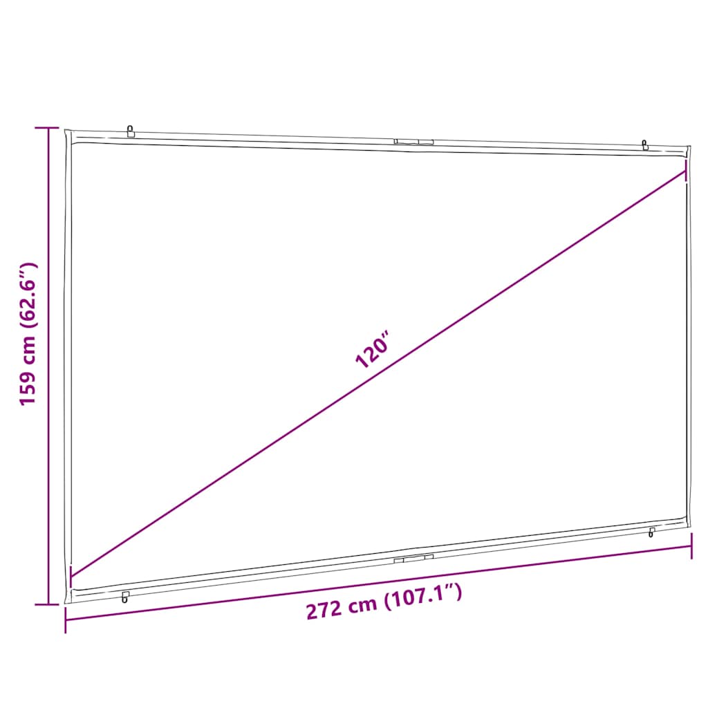 8721158509888_g_en_hd_6 vidaXL Projection Screen Wall-Hanging 120 Inch 16:9 - Image 7