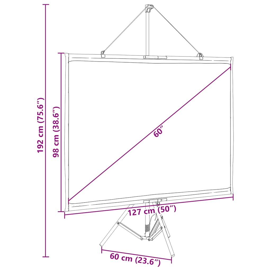8721158509949_g_en_hd_11 vidaXL Projection Screen with Tripod 60 Inch 4:3 - Image 12