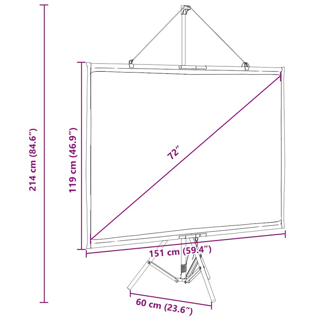 8721158509956_g_en_hd_11 vidaXL Projection Screen with Tripod 72 Inch 4:3 - Image 12