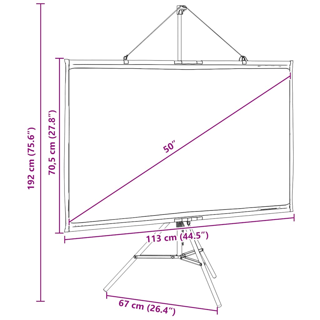 8721158509994_g_en_hd_11 vidaXL Projection Screen with Tripod 50 Inch 16:9 - Image 12