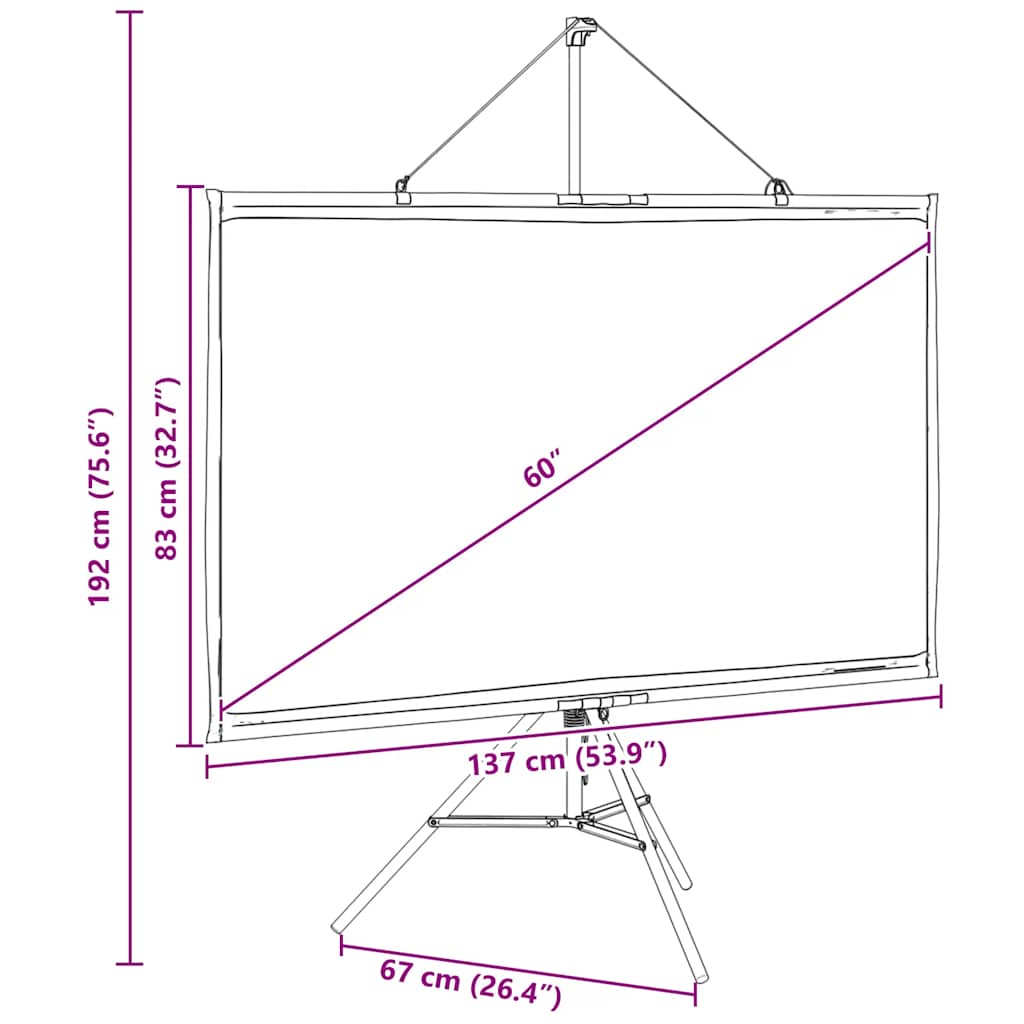 8721158510006_g_en_hd_11 vidaXL Projection Screen with Tripod 60 Inch 16:9 - Image 12