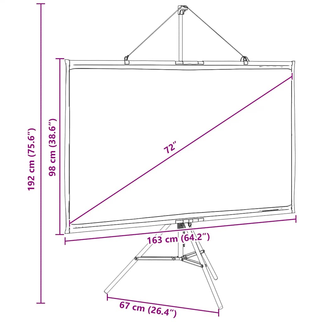 8721158510013_g_en_hd_11 vidaXL Projection Screen with Tripod 72 Inch 16:9 - Image 12