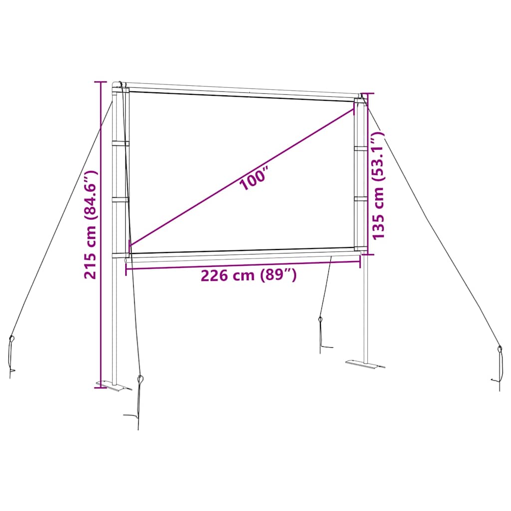 8721158510044_g_en_hd_7 vidaXL Projection Screen with Stands 100 Inch 16:9 - Image 8
