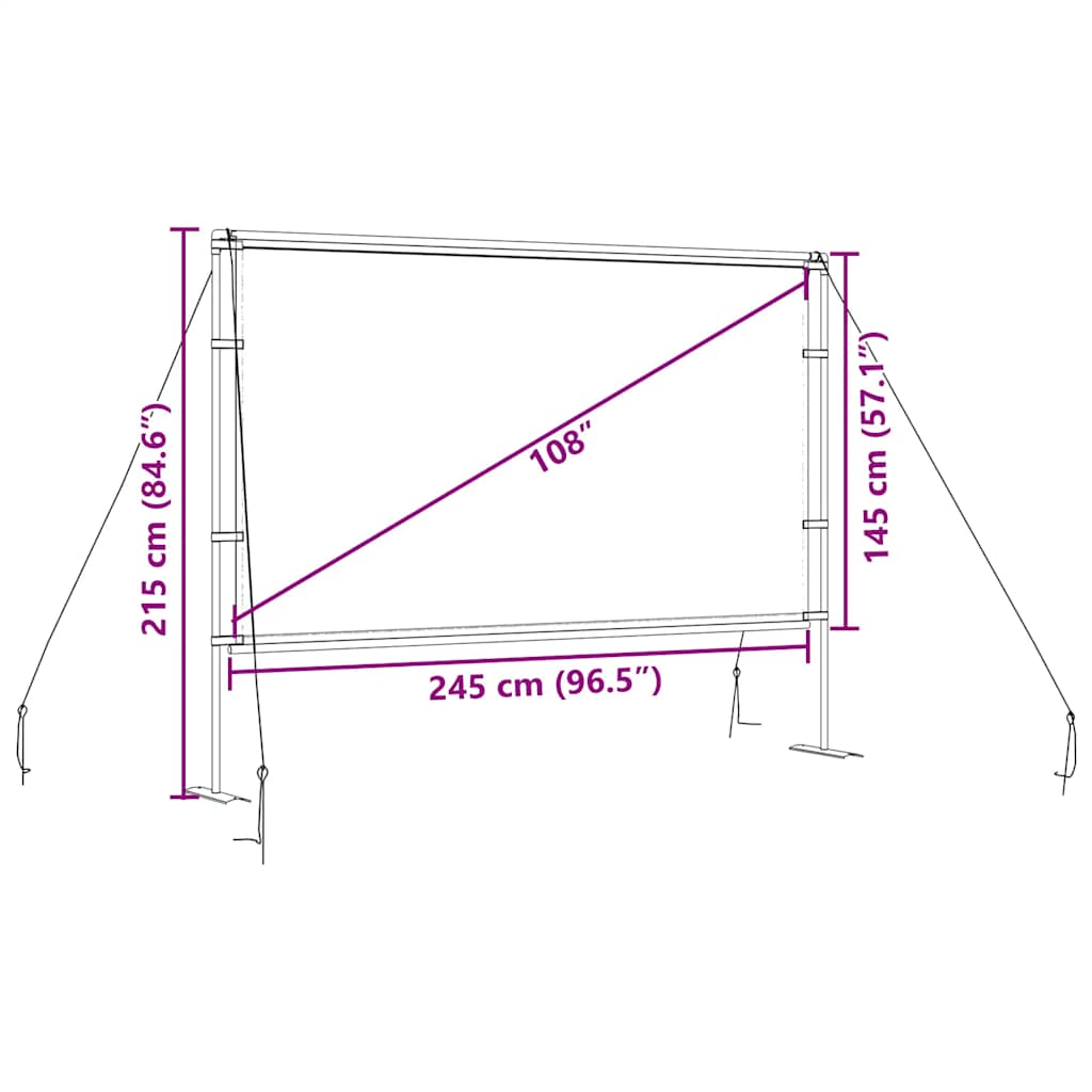8721158510051_g_en_hd_7 vidaXL Projection Screen with Stands 108 Inch 16:9 - Image 8