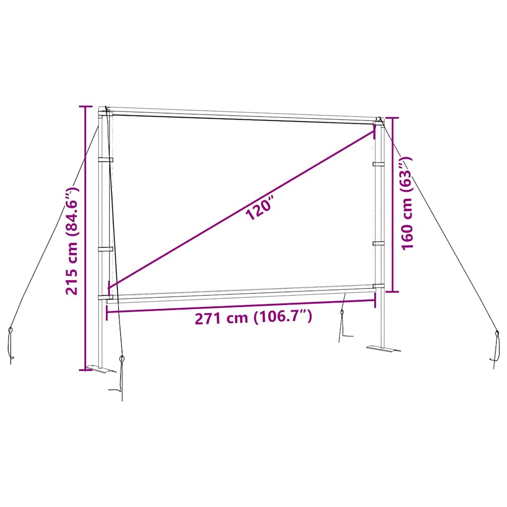 8721158510068_g_en_hd_7 vidaXL Projection Screen with Stands 120 Inch 16:9 - Image 8