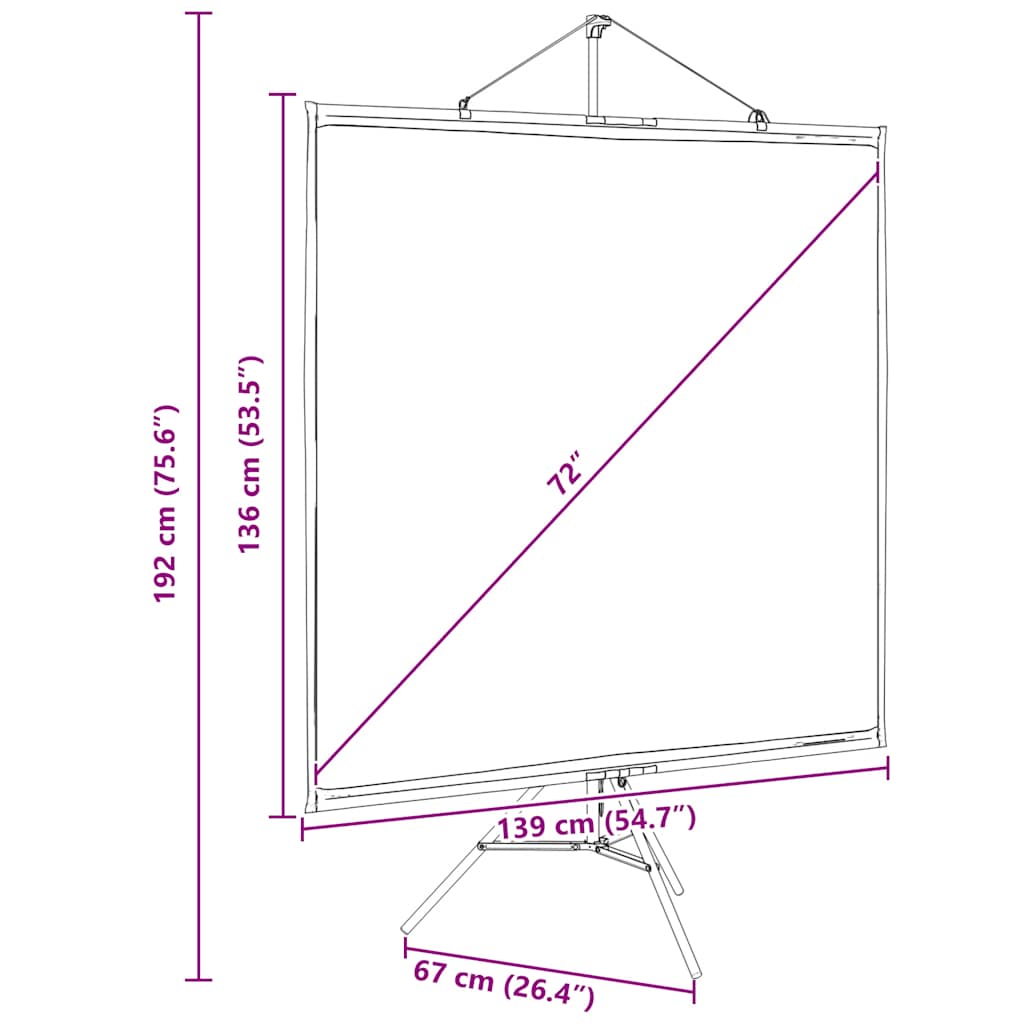 8721158510082_g_en_hd_11 vidaXL Projection Screen with Tripod 72 Inch 1:1 - Image 12