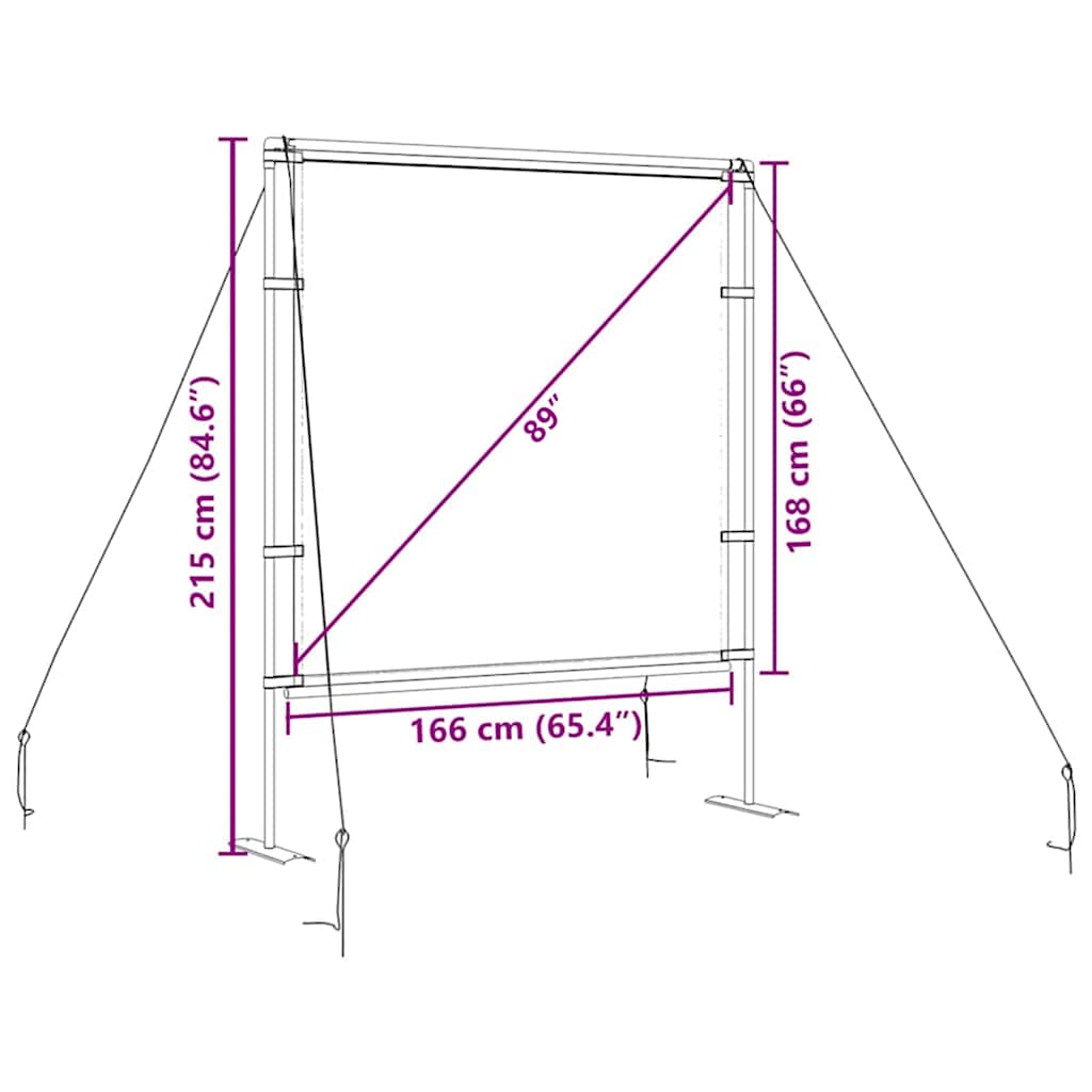 8721158510105_g_en_hd_7 vidaXL Projection Screen with Stands 89 Inch 1:1 - Image 8