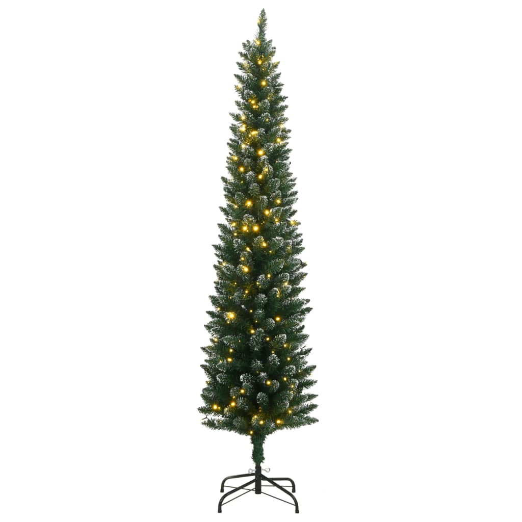 8721158512208_g_en_hd_1 vidaXL Artificial Slim Christmas Tree 150 LEDs 120 cm - Image 2