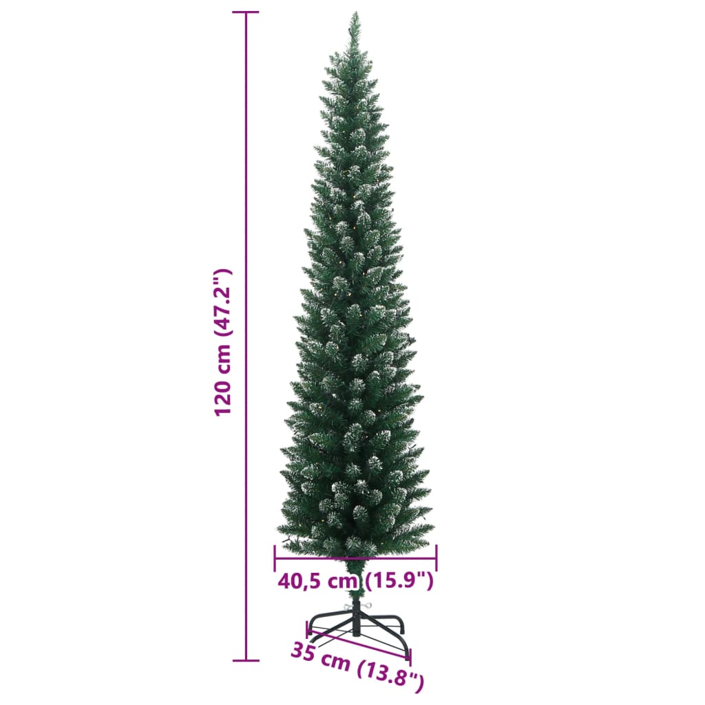 8721158512208_g_en_hd_11 vidaXL Artificial Slim Christmas Tree 150 LEDs 120 cm - Image 12