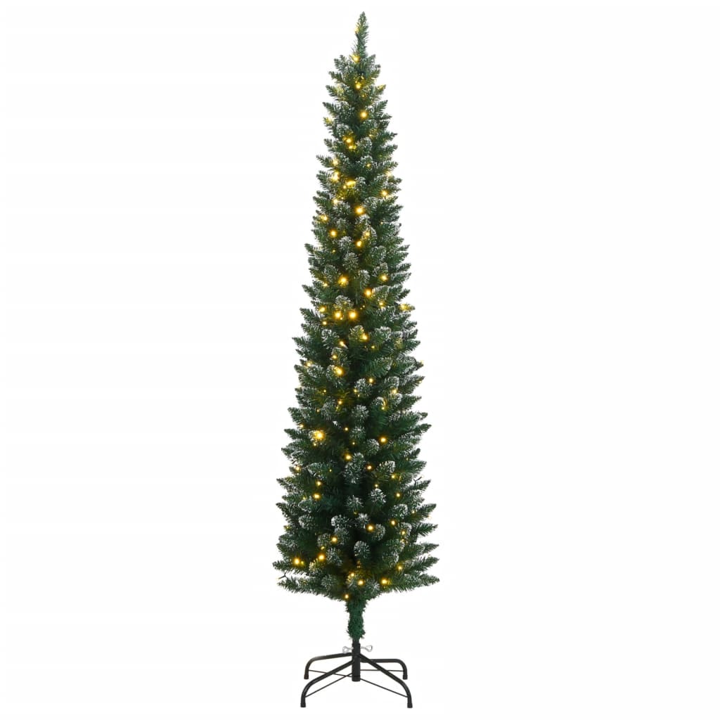 8721158512215_g_en_hd_1 vidaXL Artificial Slim Christmas Tree 150 LEDs 150 cm - Image 2