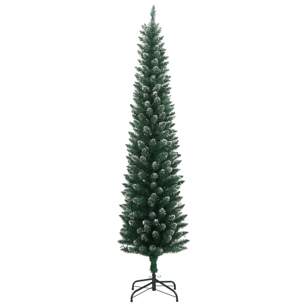 8721158512215_g_en_hd_2 vidaXL Artificial Slim Christmas Tree 150 LEDs 150 cm - Image 3