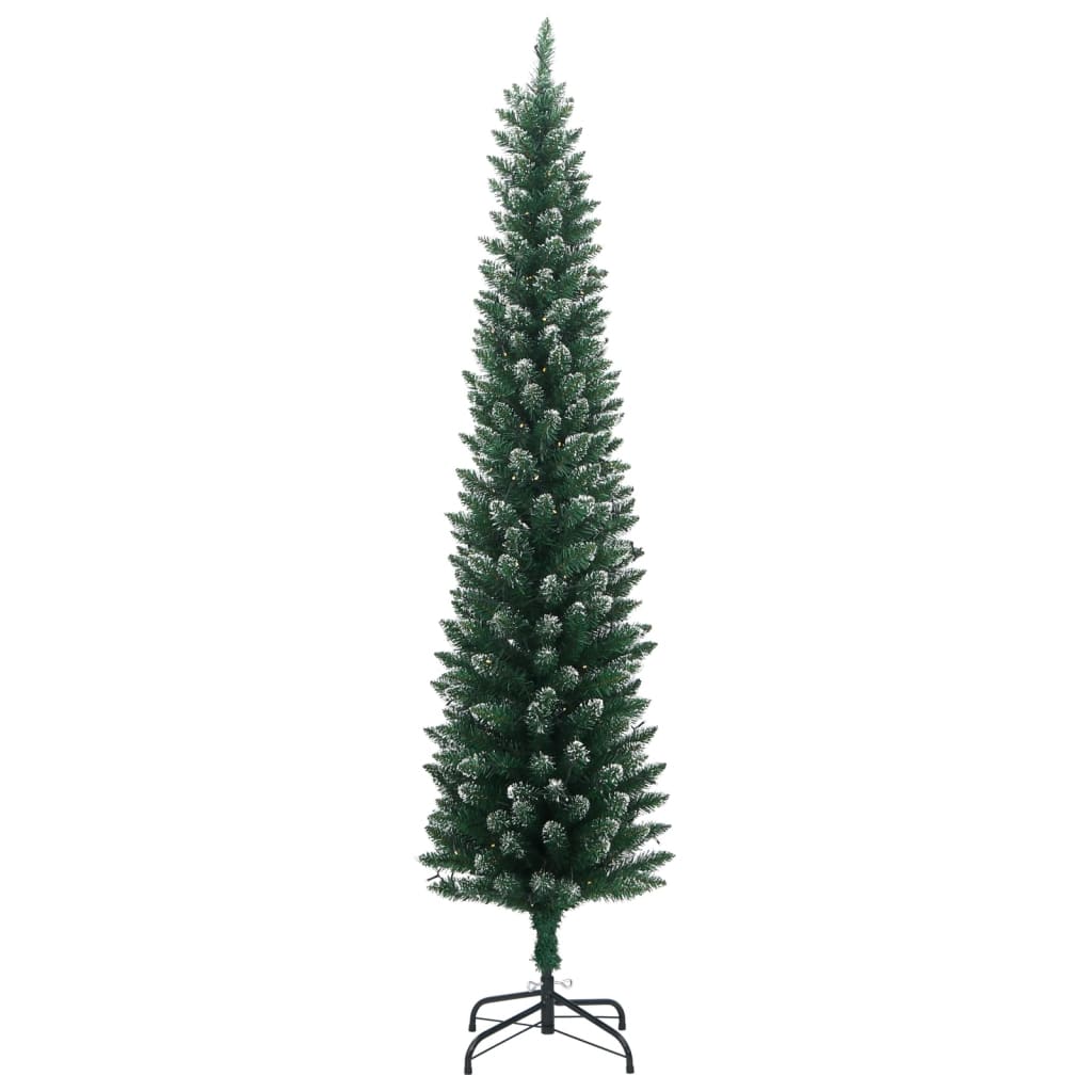 8721158512222_g_en_hd_2 vidaXL Artificial Slim Christmas Tree 300 LEDs 180 cm - Image 3