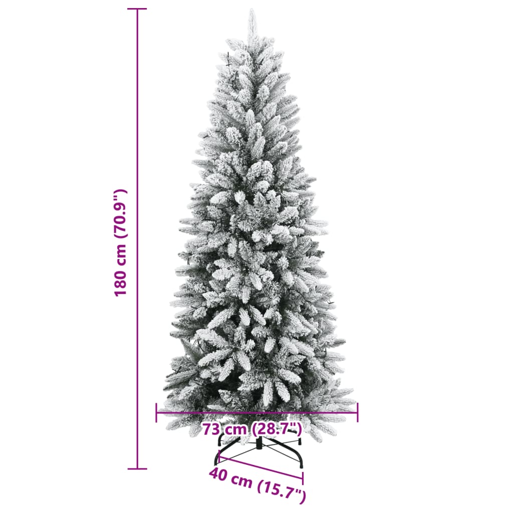 8721158512277_g_en_hd_10 vidaXL Artificial Christmas Tree 300 LEDs and Flocked Snow 180 cm - Image 11