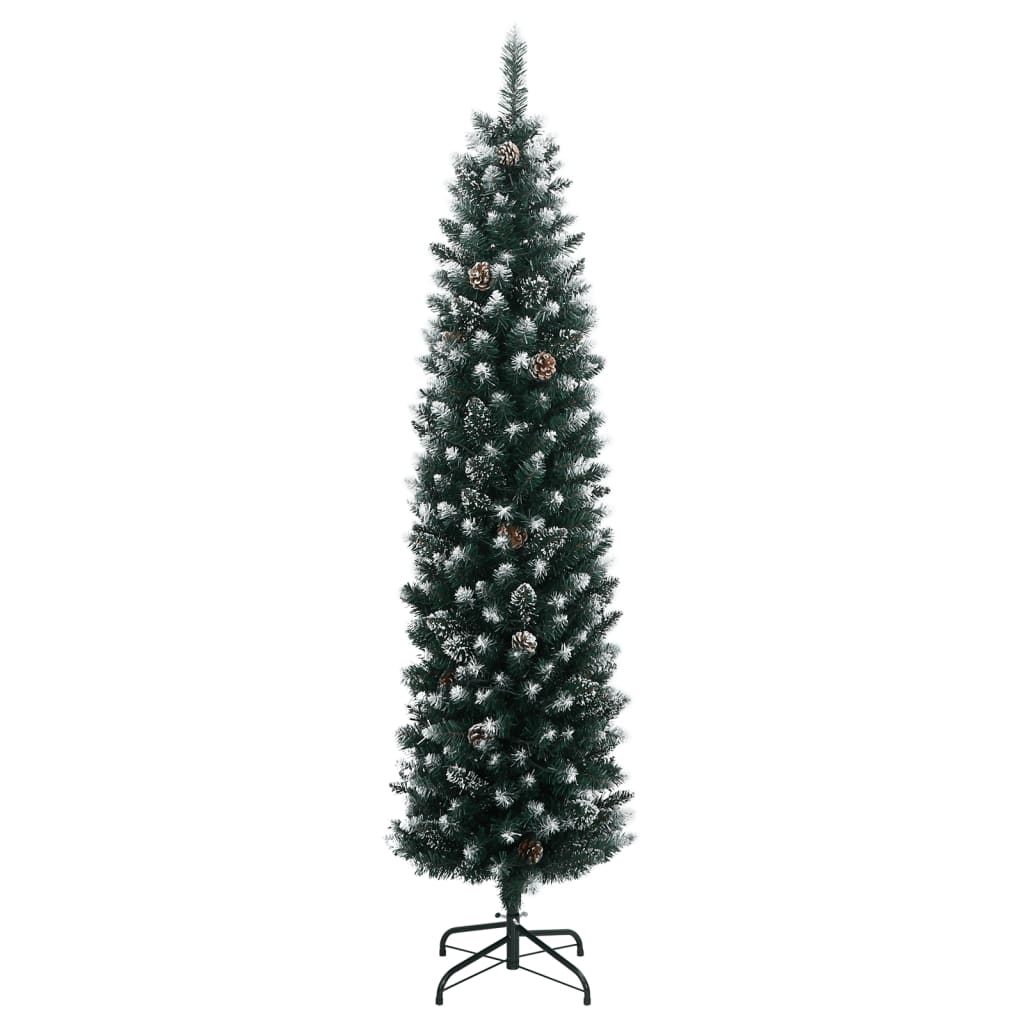 8721158512406_g_en_hd_1 vidaXL Artificial Slim Christmas Tree 150 LEDs 120 cm - Image 2