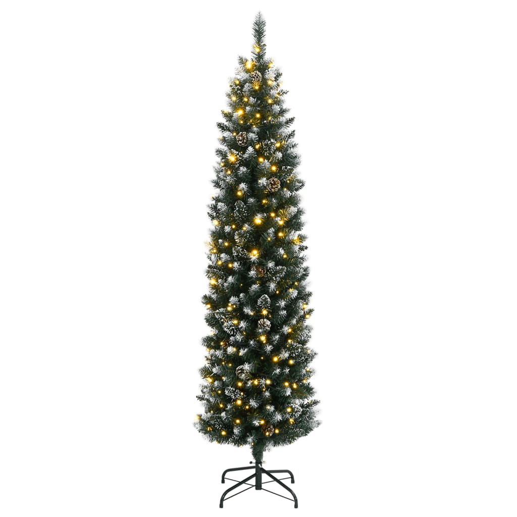 8721158512406_g_en_hd_2 vidaXL Artificial Slim Christmas Tree 150 LEDs 120 cm - Image 3