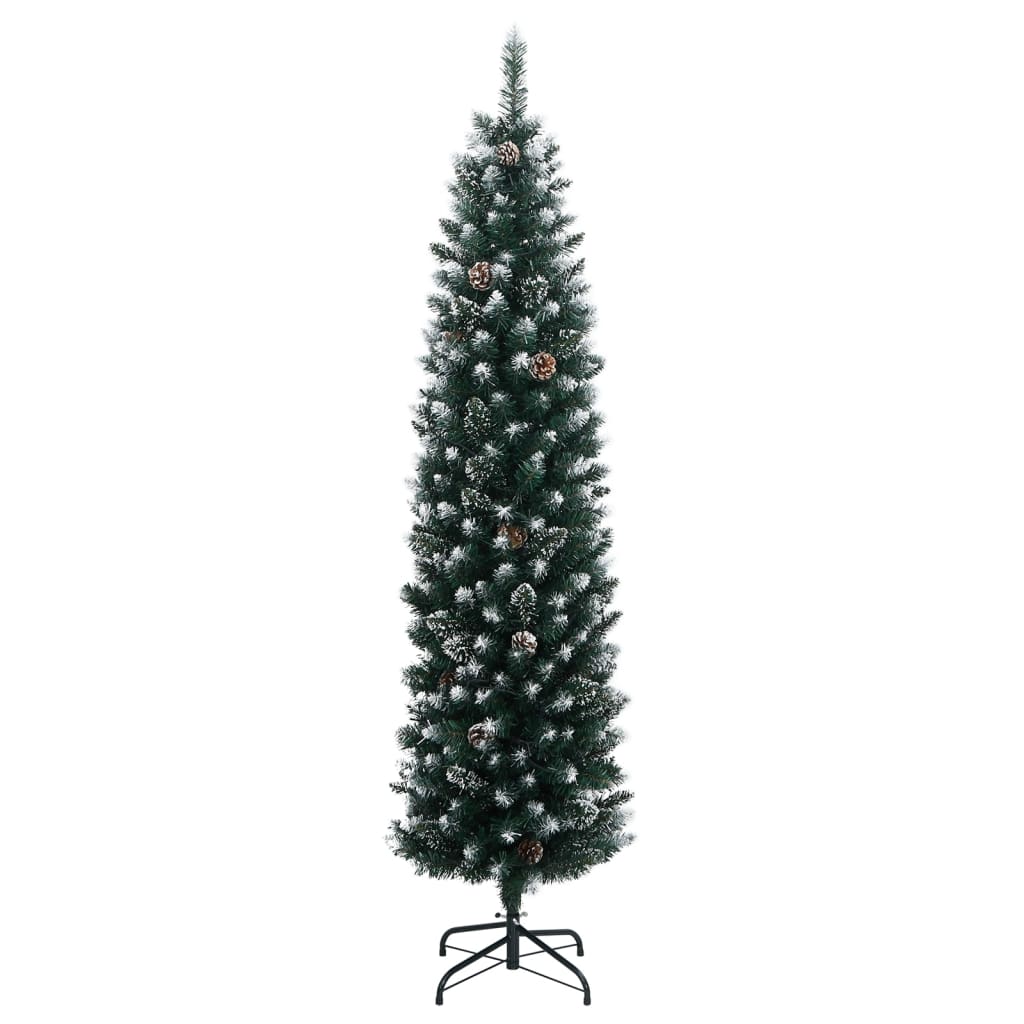 8721158512413_g_en_hd_1 vidaXL Artificial Slim Christmas Tree 150 LEDs 150 cm - Image 2