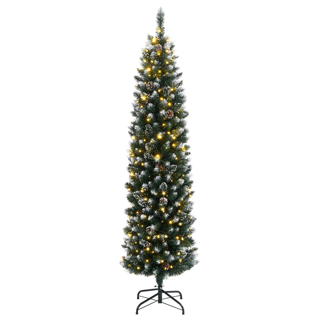 8721158512413_g_en_hd_2 vidaXL Artificial Slim Christmas Tree 150 LEDs 150 cm - Image 3