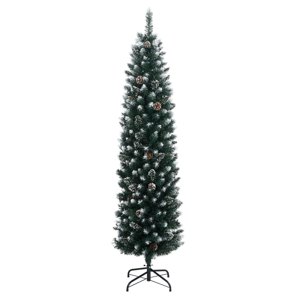 8721158512420_g_en_hd_1 vidaXL Artificial Slim Christmas Tree 300 LEDs 180 cm - Image 2