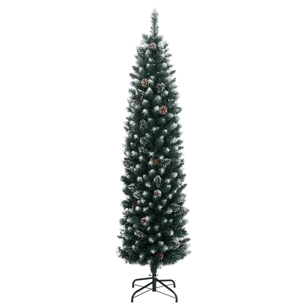 8721158512444_g_en_hd_1 vidaXL Artificial Slim Christmas Tree 300 LEDs 240 cm - Image 2