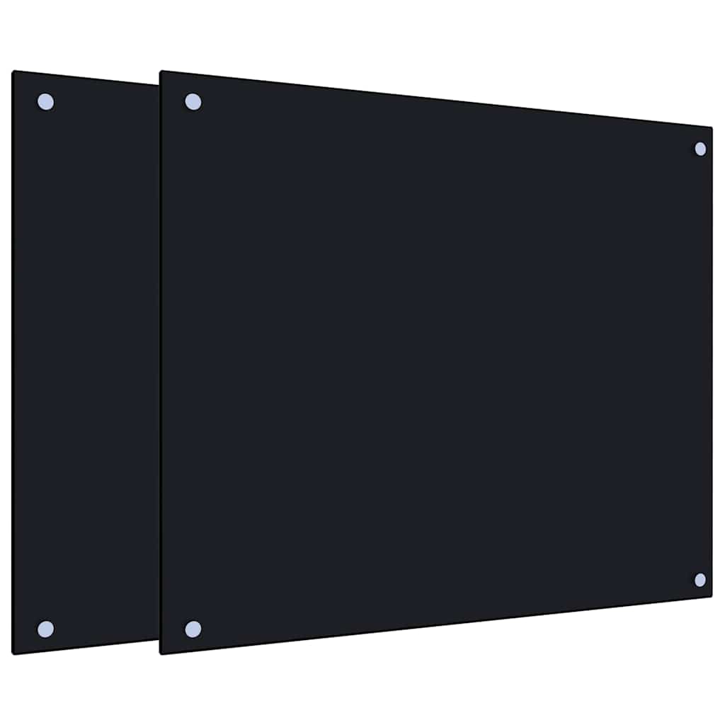 8721158512598_a_en_hd_1 vidaXL Kitchen Backsplashes 2 pcs Black 70x60 cm Tempered Glass - Image 2