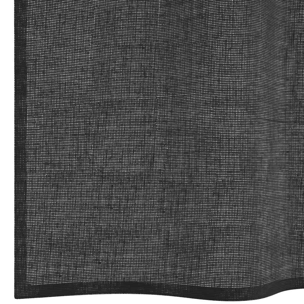 8721158550781_g_en_hd_4 vidaXL Voile Curtains with Grommets 2 pcs Black 140x245 cm - Image 6