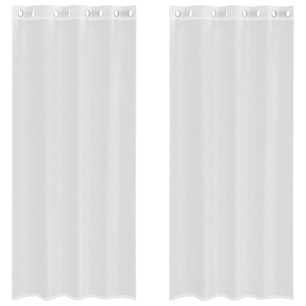 8721158551689_a_en_hd_1 vidaXL Voile Curtains with Grommets 2 pcs White - Image 2