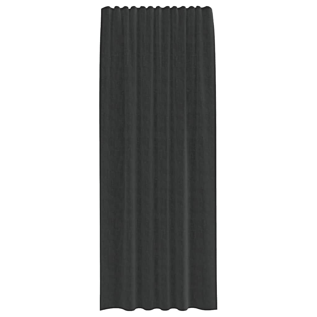 8721158551856_g_en_hd_2 vidaXL Voile Curtains with Rod Pockets 2 pcs Black - Image 4